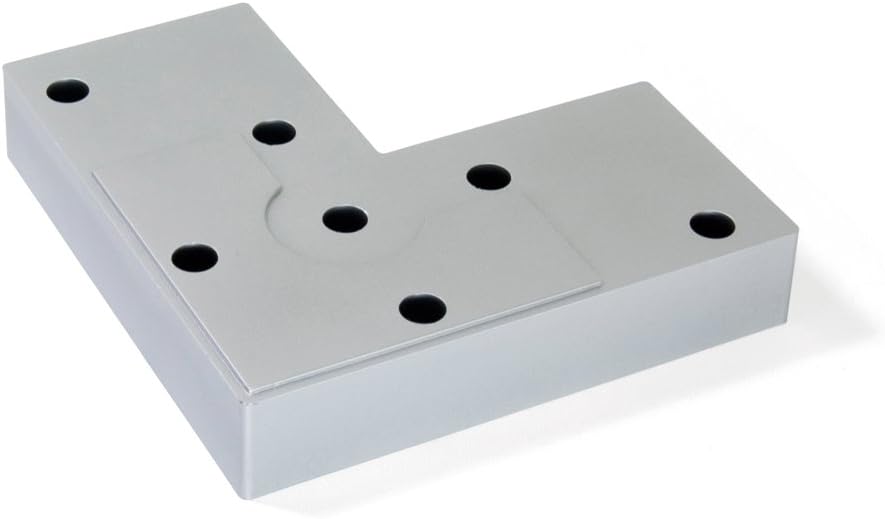 Thumbnail 1 de Emuca - Gambe per mobili: piedi per mobile in plastica grigio metallizzato, set da 4 piedini, altezza 12 mm