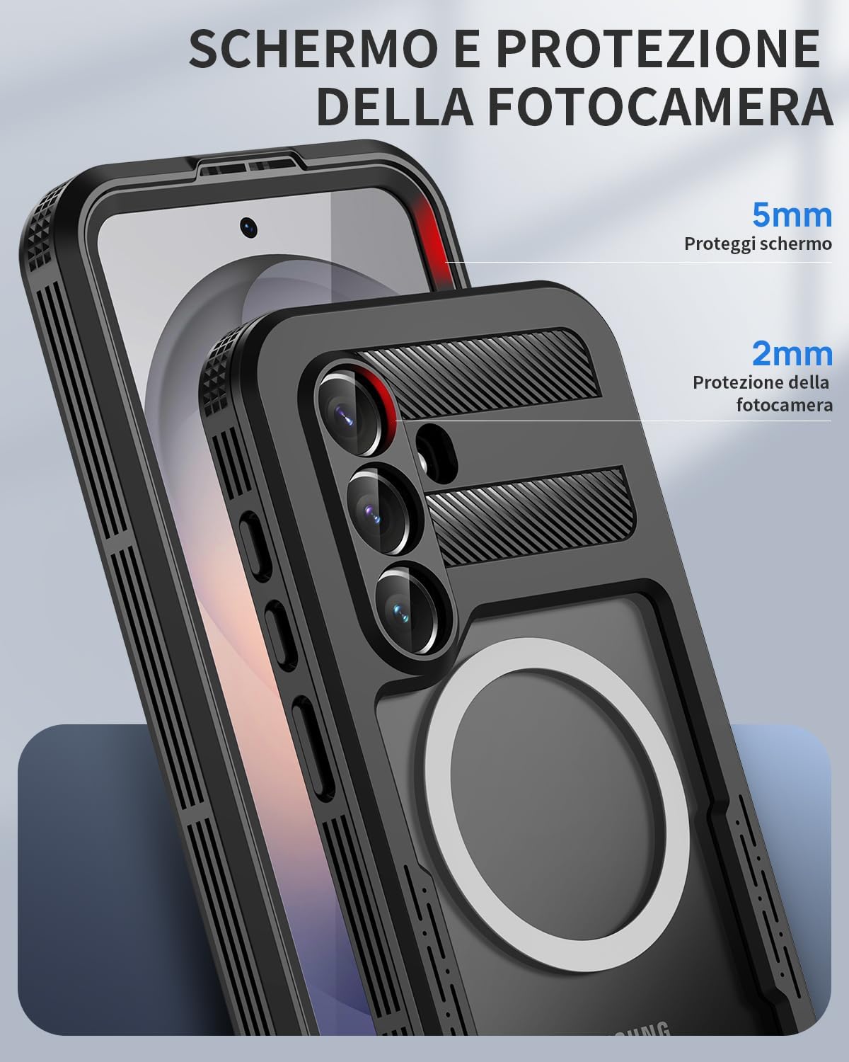 Thumbnail 5 de Focusor Cover impermeabile IP68 per Samsung Galaxy S26 Plus, custodia subacquea antiurto con protezione schermo Full Body nero