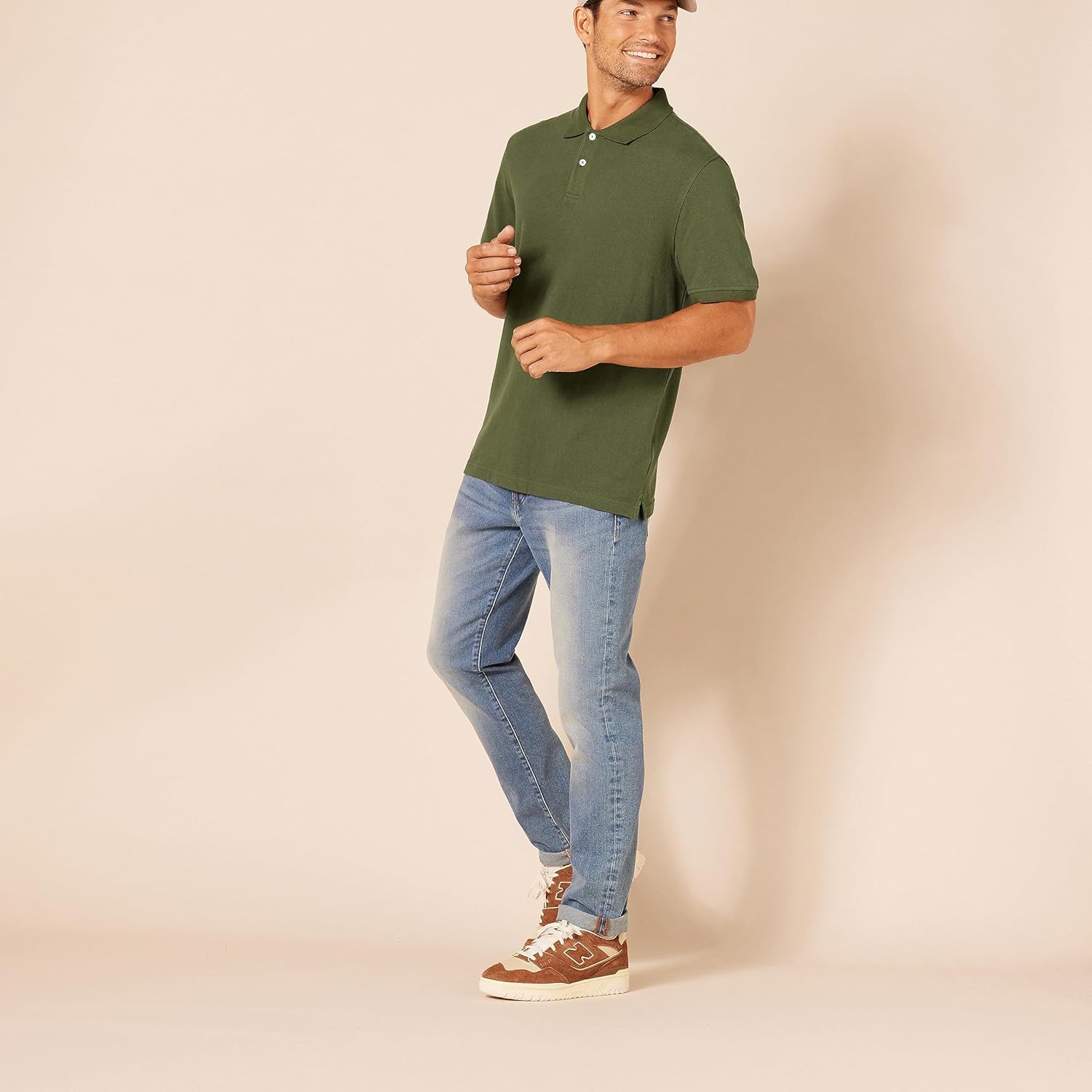 Thumbnail 3 de Amazon Essentials Herren Piqué-Poloshirt aus Baumwolle (Schmale Passform)