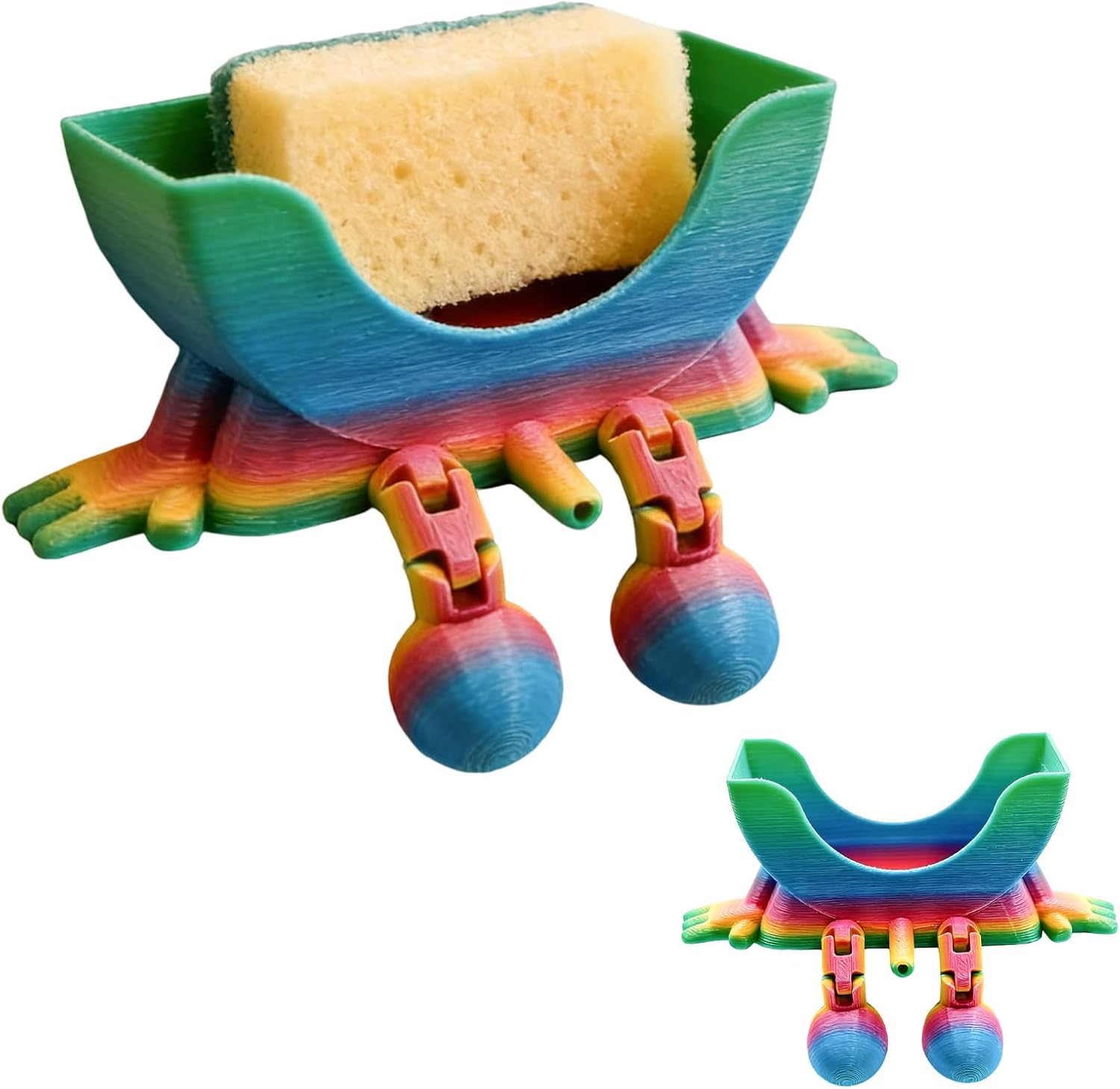 Thumbnail 6 de BRTNUP Cute Hanging Sponge Holder with Drainage (3D Printed, Yellow) for Kitchen Sink Organisation