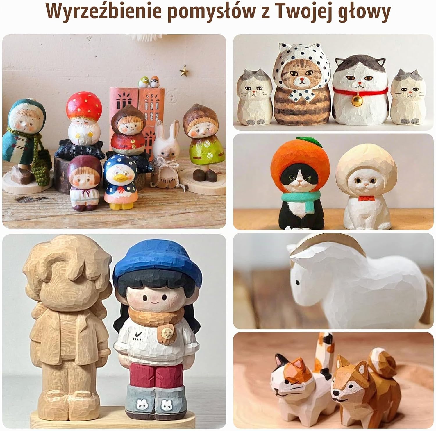 Thumbnail 6 de lompyeu – 22 klocki z drewna lipowego do rzeźbienia, 3 rozmiary