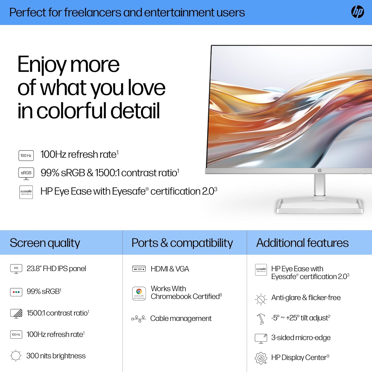 Thumbnail 2 de HP Series 5 23.8" FHD monitor 100 Hz