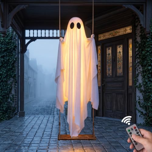 Detalle 2 de Sunwuun Große LED Halloween Geist Outdoor – 2,6 m, Fernbedienung