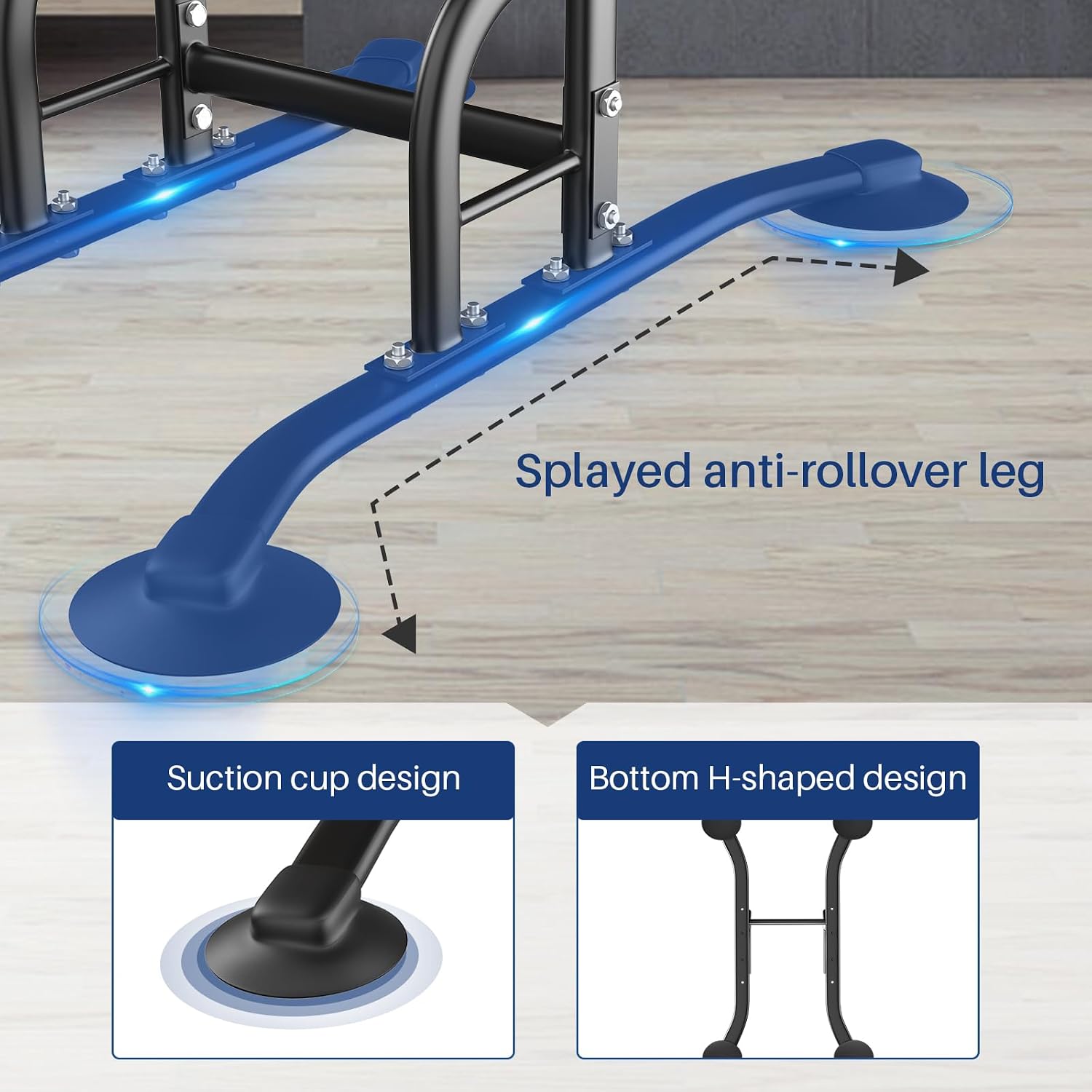 Detalle de BangTong&Li Power Tower Pull-Up Bar and Dip Station, Adjustable Black Steel