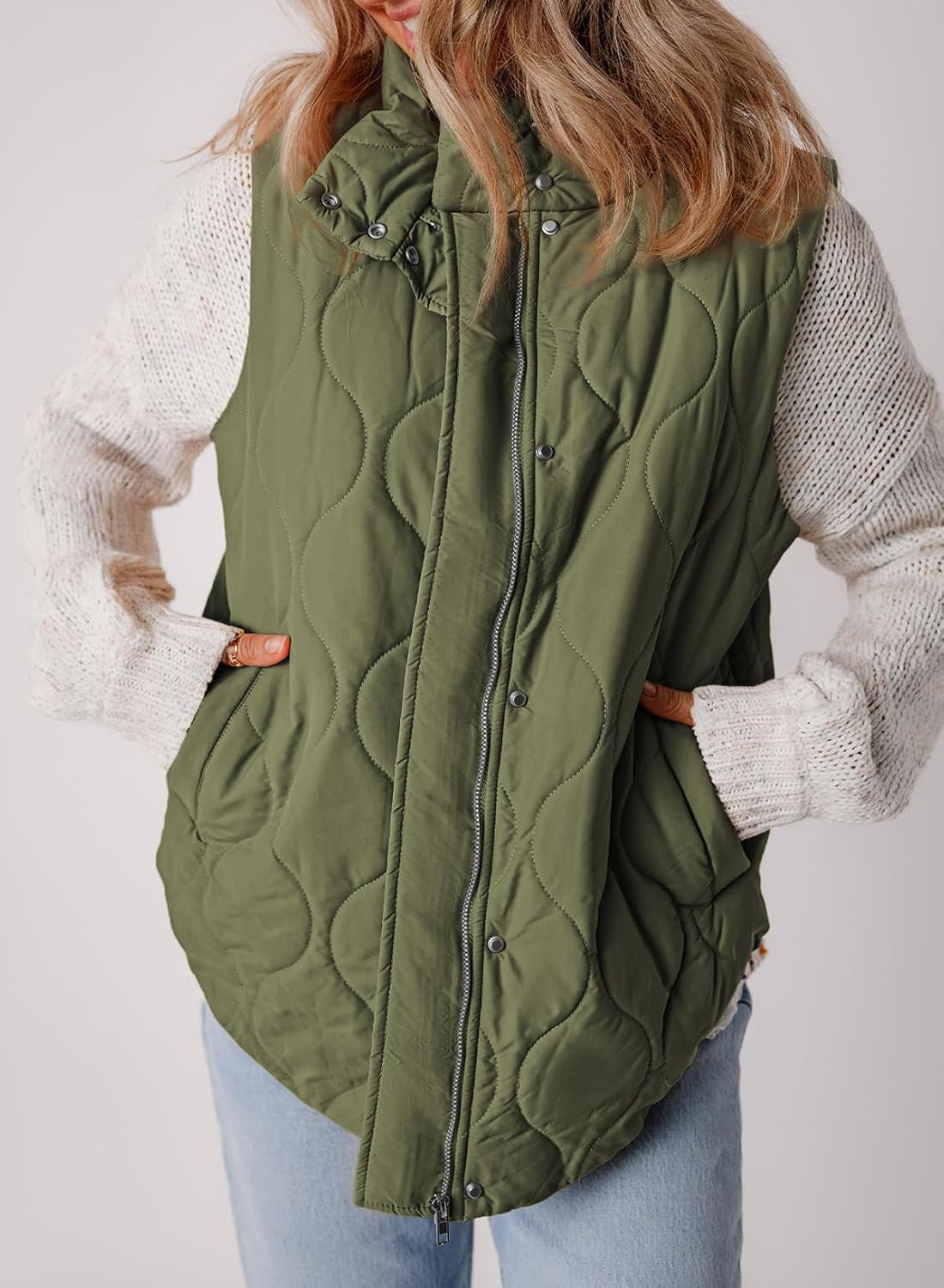 Thumbnail 4 de EVALESS Cropped Puffer Vest Lightweight
