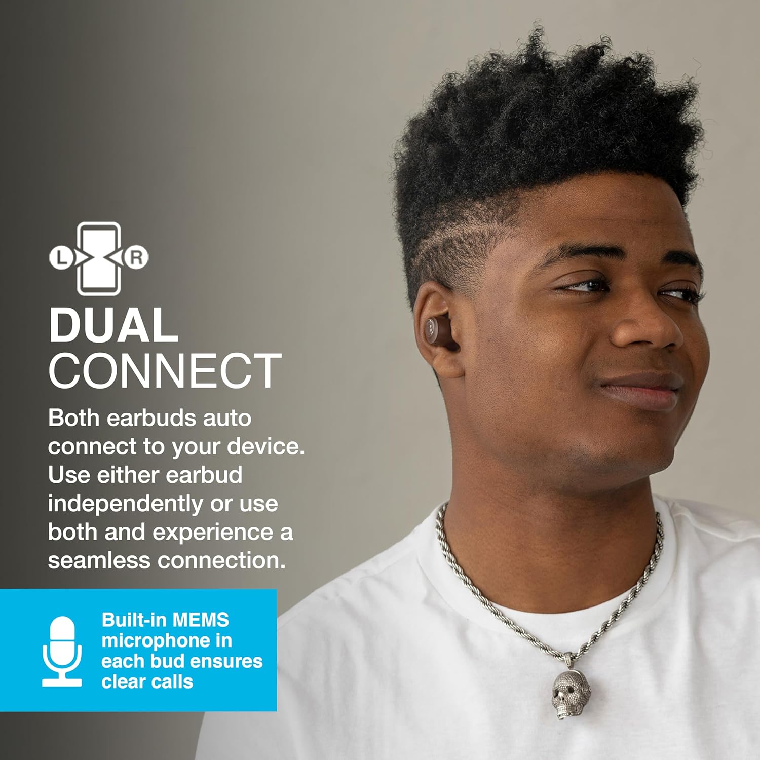 Thumbnail 4 de JLab Go Air Pop+ True-Wireless In-Ear Bluetooth-Kopfhörer mit Mikrofon, USB‑C Ladebox und Dual Connect