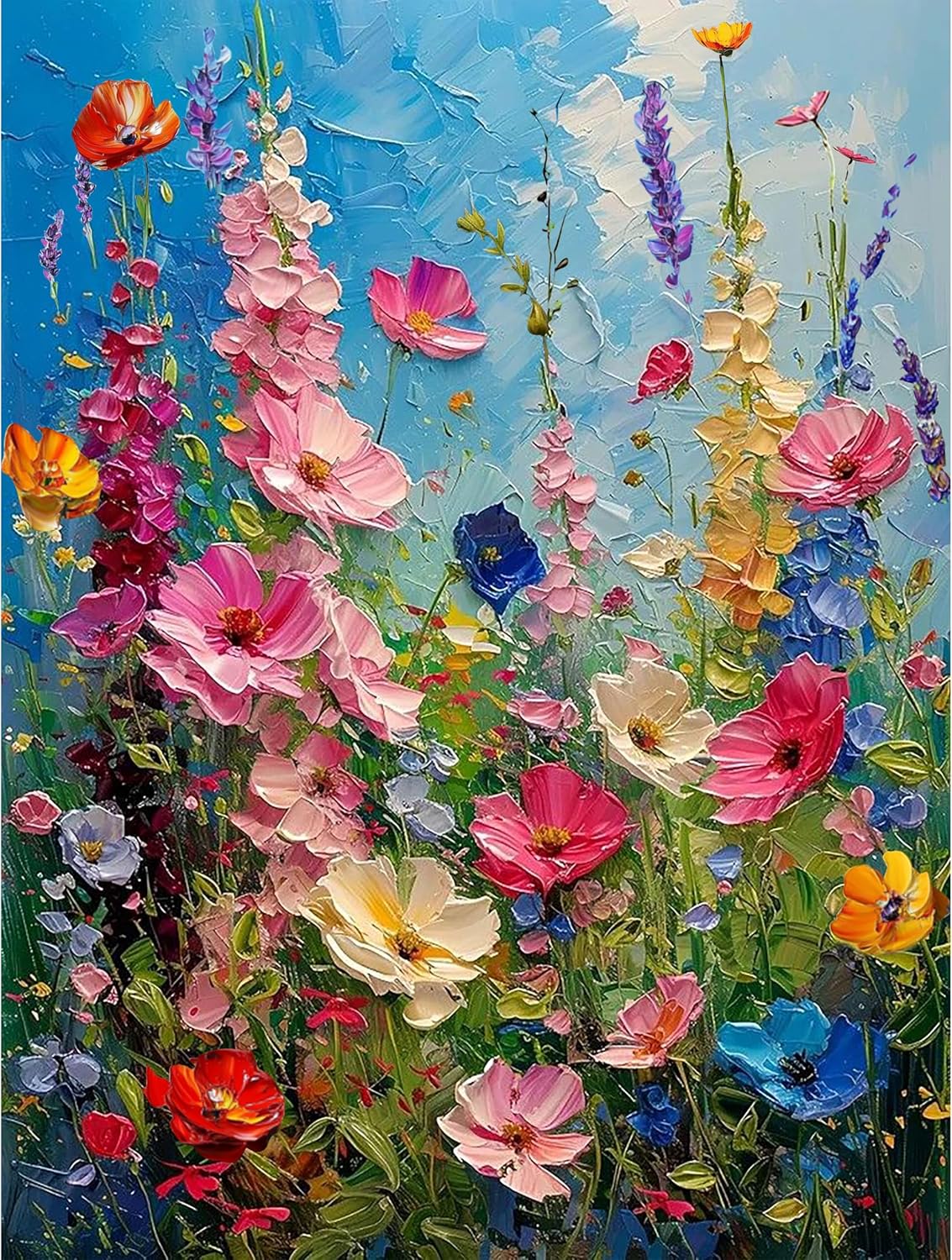 Detalle de Hongyrjy Wild Flowers paint by numbers 12x16in