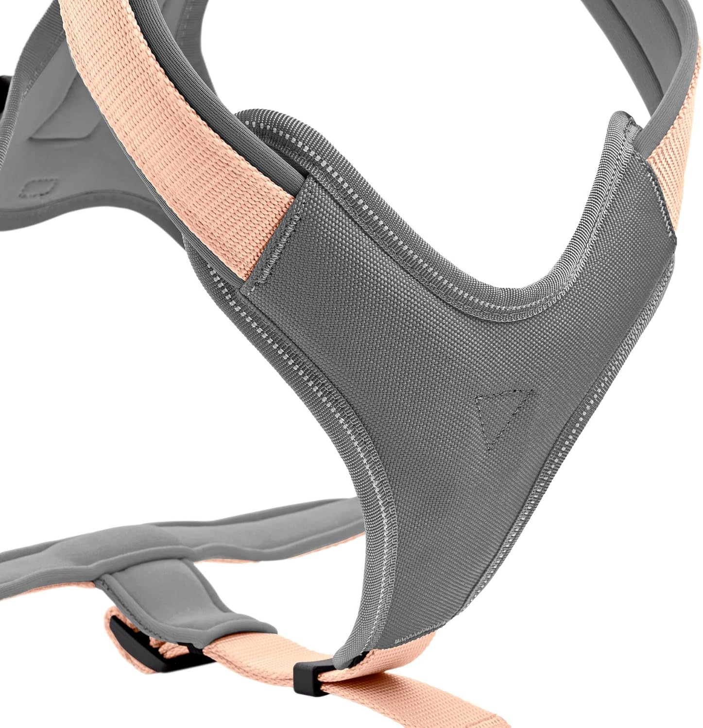 Detalle de HUNTER Hundegeschirr NEOPREN aus strapazierfähigem Nylon, pfirsich/grau – Größe S