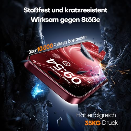 Detalle 2 de TAURI Panzerglas für iPhone 18 Pro 6,3 Zoll – 2er Set