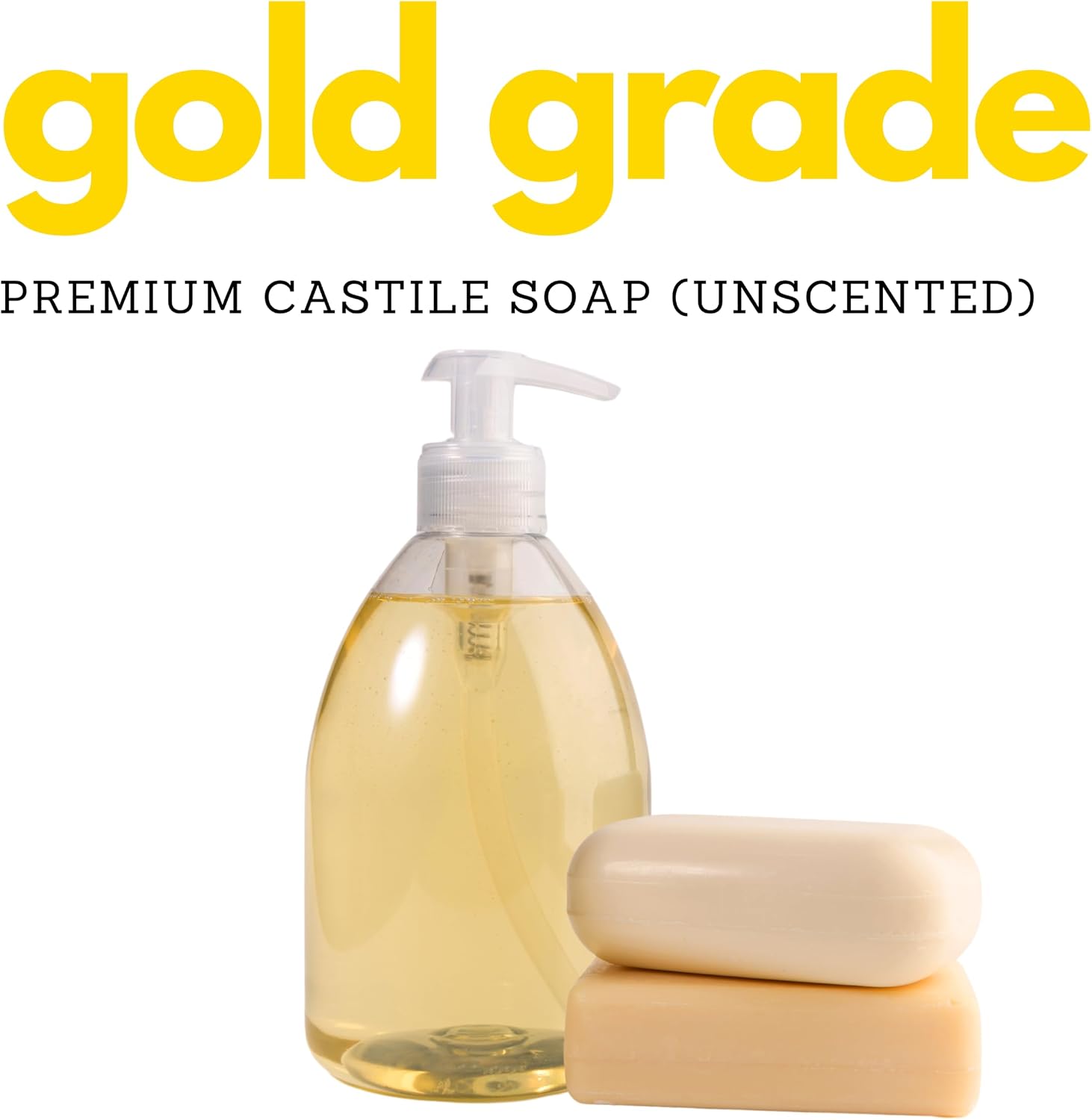 Detalle de Amriel Co Castile Soap, Unscented Organic Oil Cleanser for Skin and Home