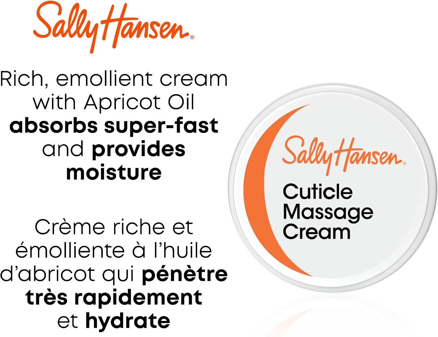 Detalle 2 de Sally Hansen 74170453119 Cuticle Massage Cream with Apricot Oil, 11 ml