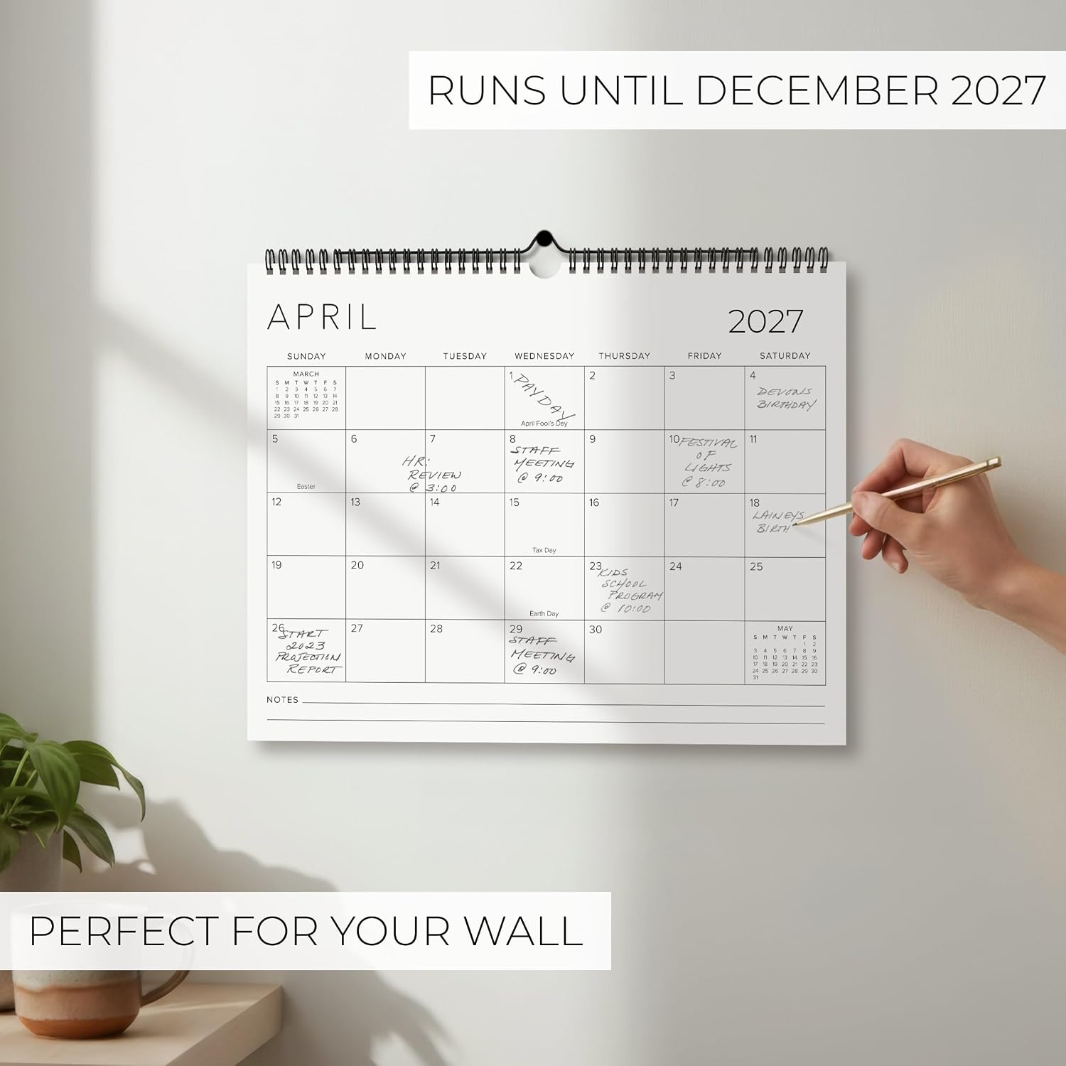 Detalle de ZICOTO zic-minwcal0626-1227_26-024 2026–2027 Wall Calendar, 14.5 x 11.5 in