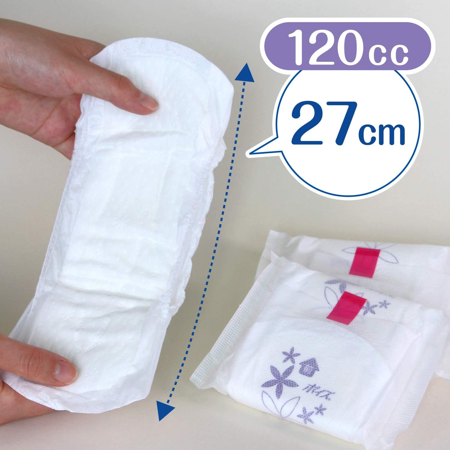 Thumbnail 4 de ポイズ 肌ケアパッド 女性用吸水ナプキン 120cc・27cm・合計50枚