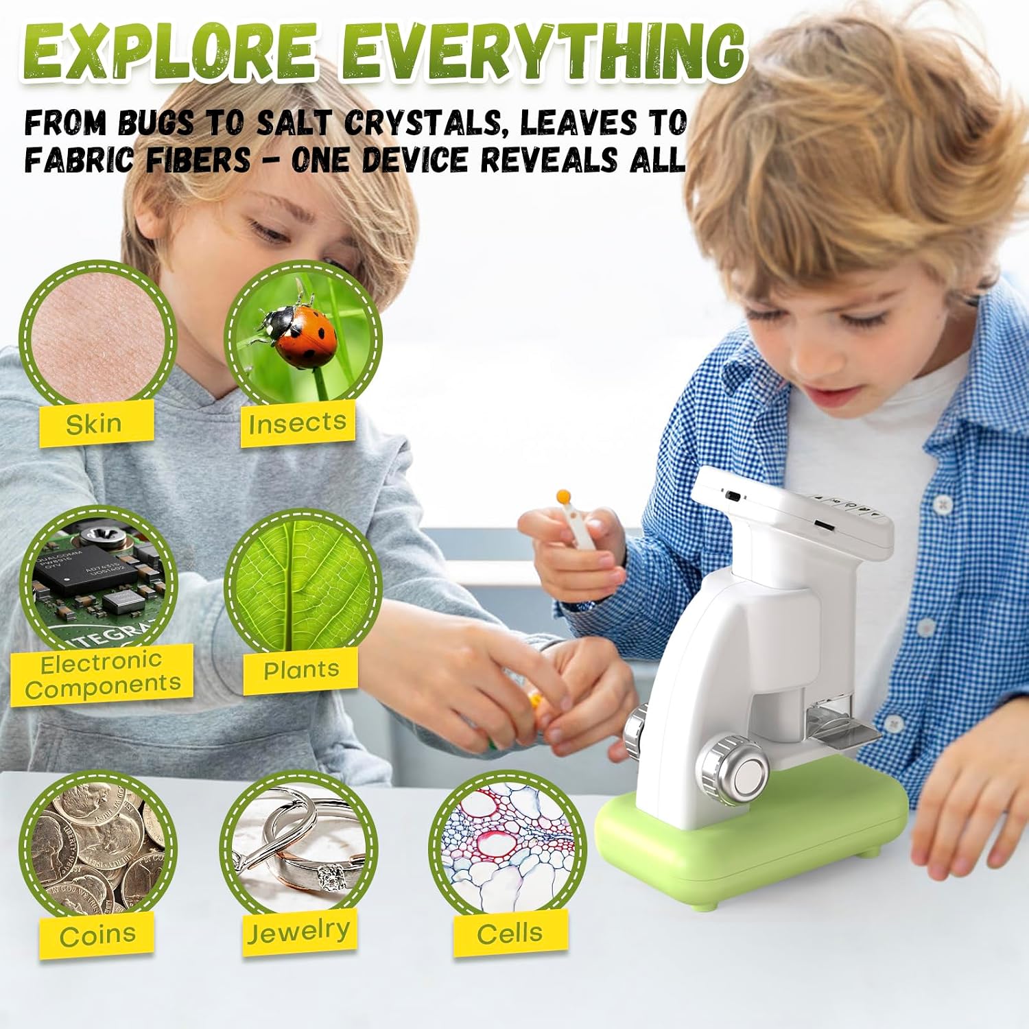 Thumbnail 6 de Umisu Mini Portable Digital Microscope 120–1200x