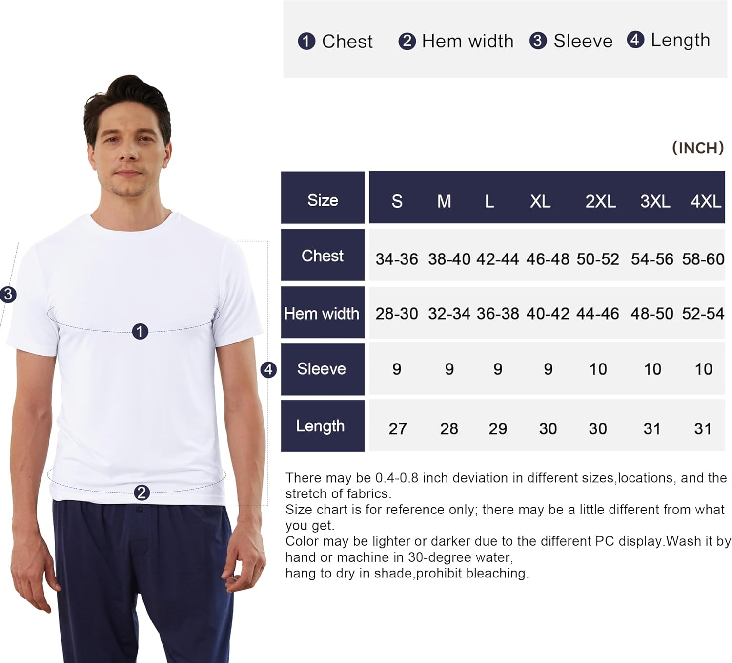 Thumbnail 5 de BAMBOO COOL Men's Moisture‑Wicking Undershirt 3-pack