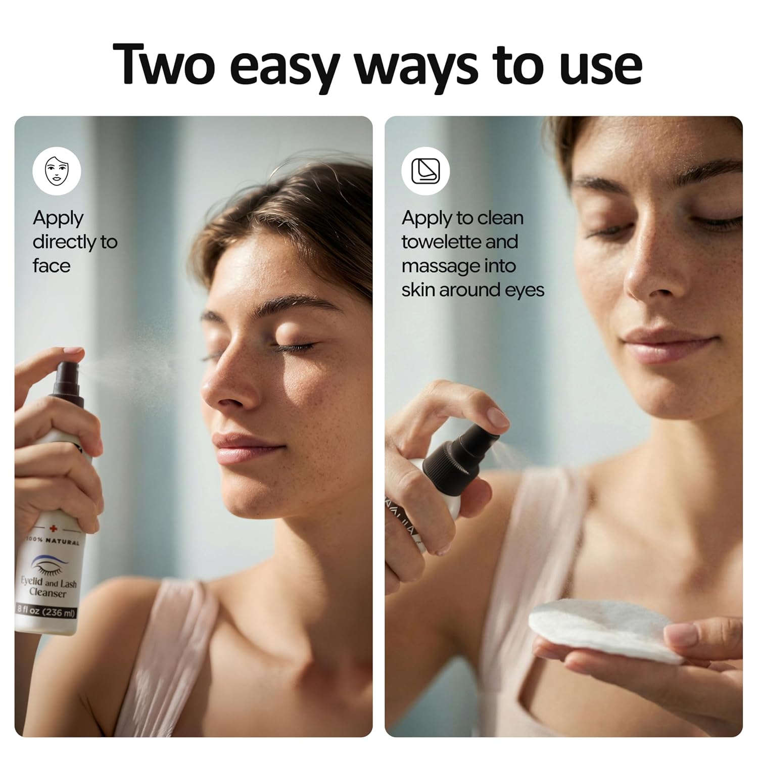 Detalle de Eyelid Cleanser Spray 8oz — Hypochlorous Eye Cleanser for Blepharitis, Stye, and Demodex