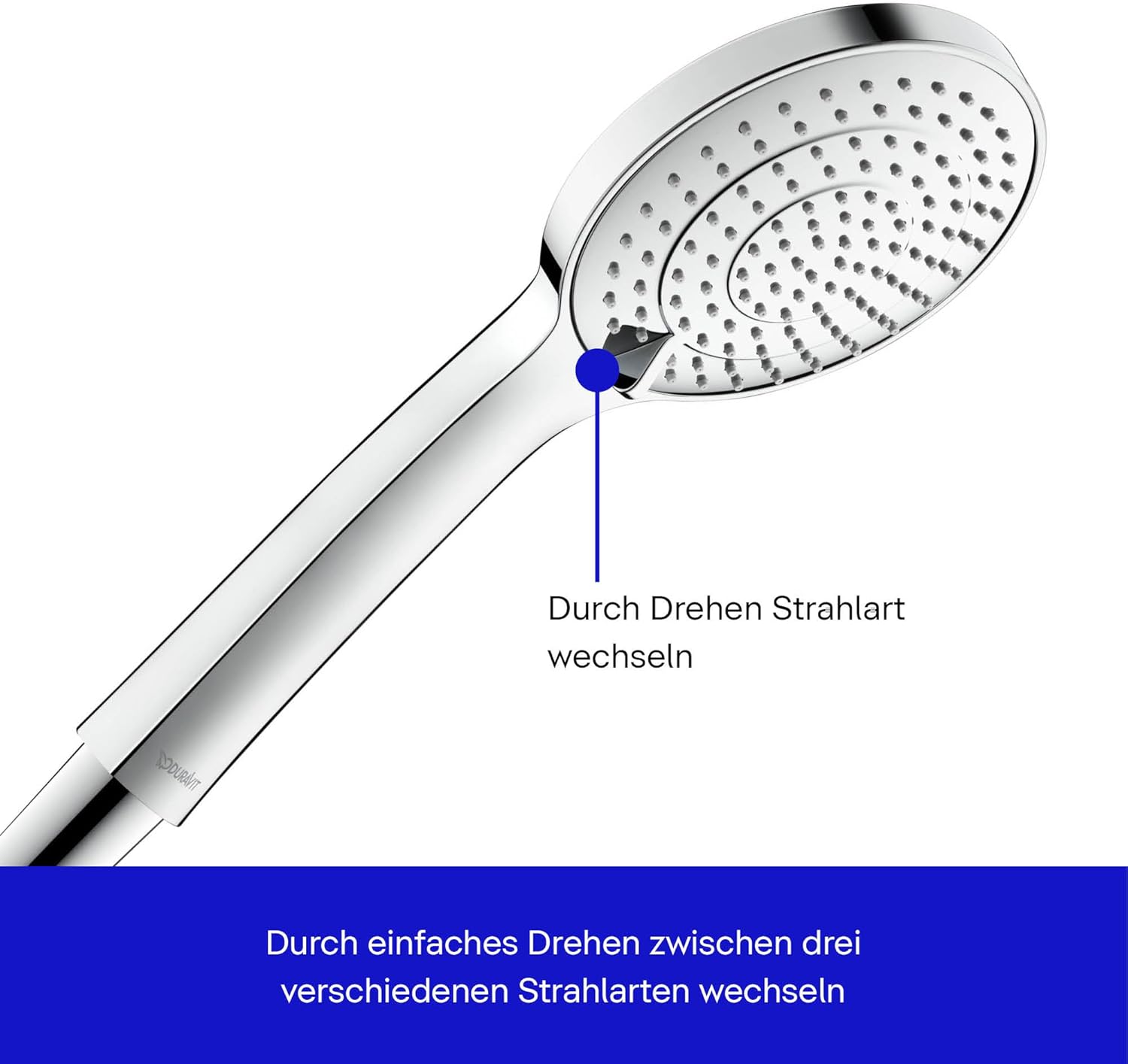 Thumbnail 3 de Duravit Universal Duschkopf – Duschbrause mit 3 Strahlarten (Rain, Intense Rain, Soft Rain) Ø 110 mm, MinusFlow, EasyClean, UV0650017010