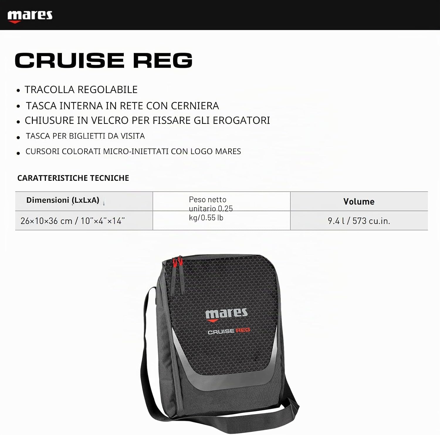 Thumbnail 4 de Mares Cruise Reg: borsa da viaggio pratica con tasche ben organizzate