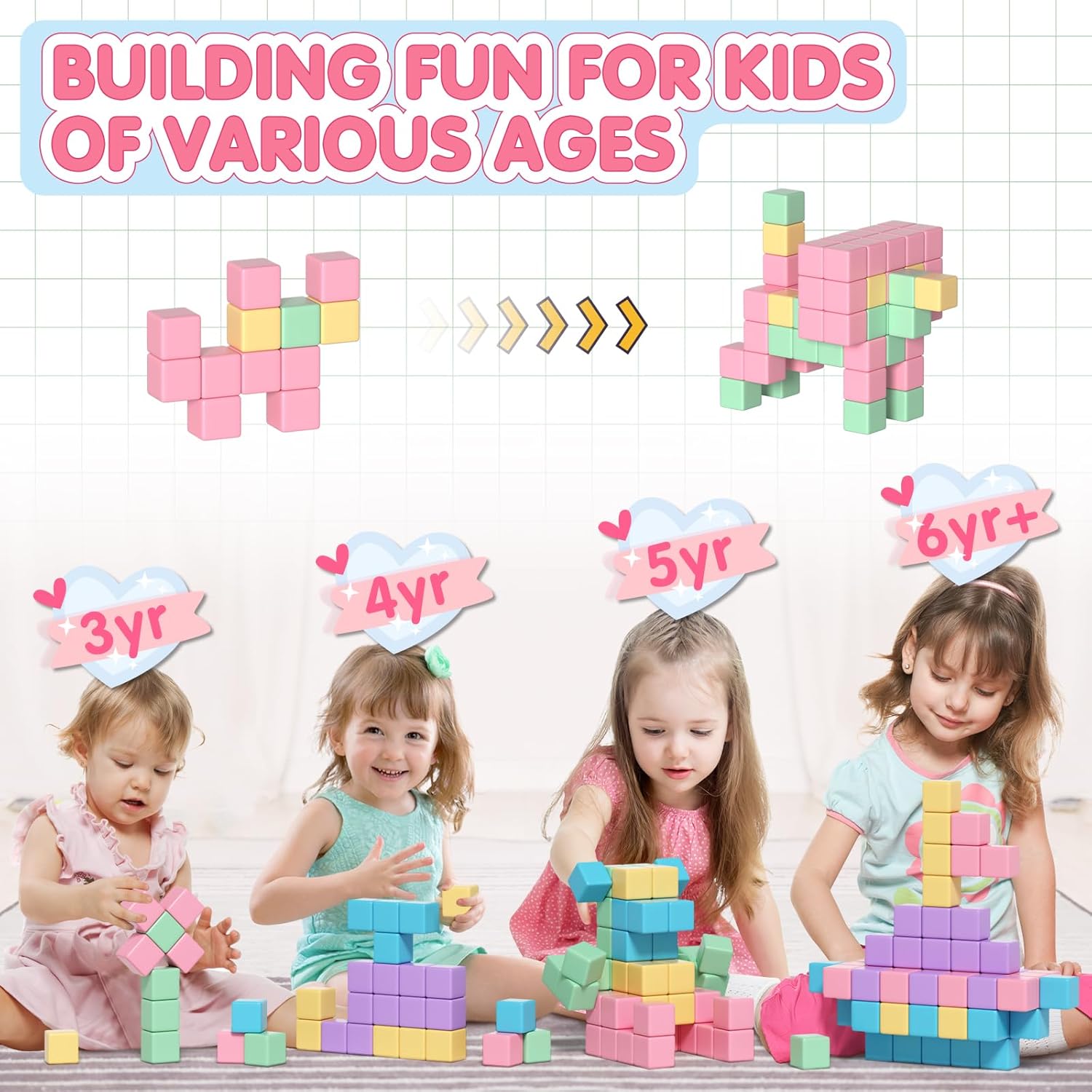 Thumbnail 3 de Apluses 32pcs Magnetic Blocks set for toddlers 🧩