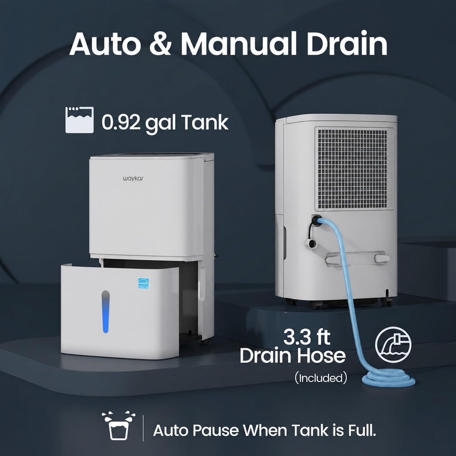 Detalle 1 de Waykar Dehumidifier, 80-Pint Capacity
