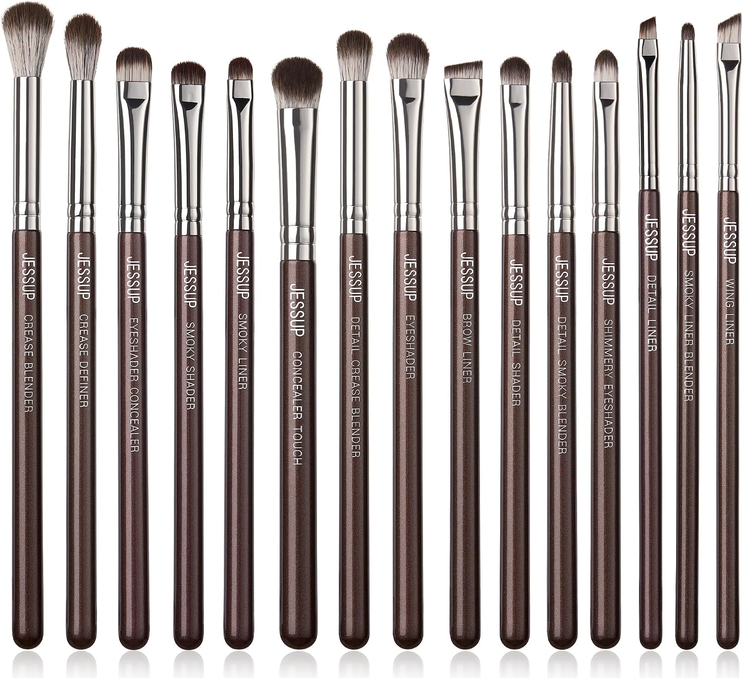 Detalle de Lot Jessup pinceaux yeux 15 pièces T499