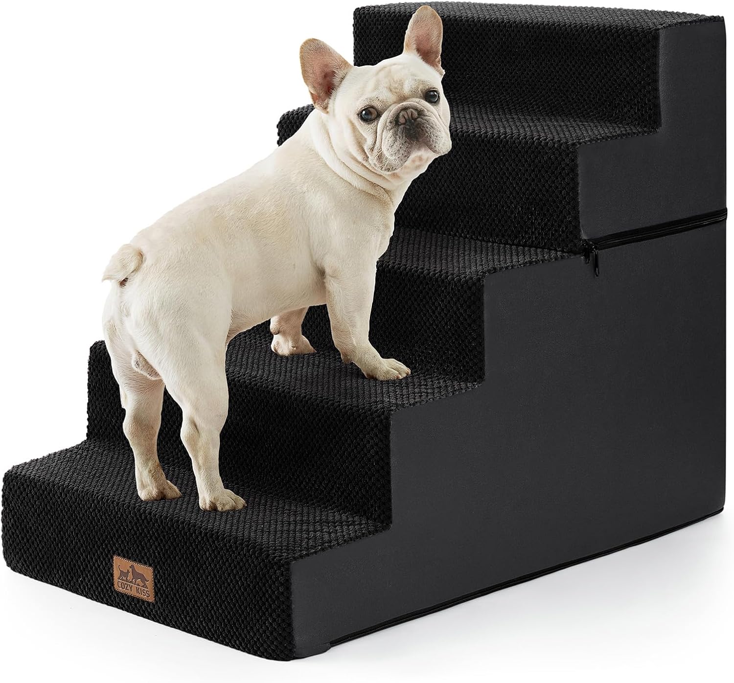 Detalle de COZY KISS Wide 5-Step Dog Stairs for Bed & Sofa (75x50x60cm)