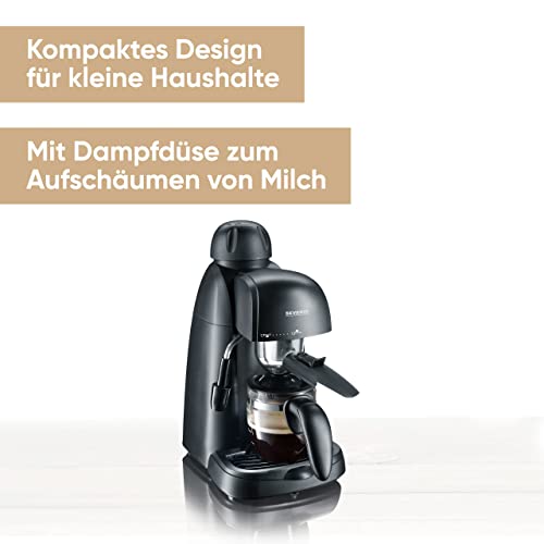 Detalle de SEVERIN Espressomaschine: kompakte 2-Tassen-Kaffeemaschine mit Milchschaumdüse