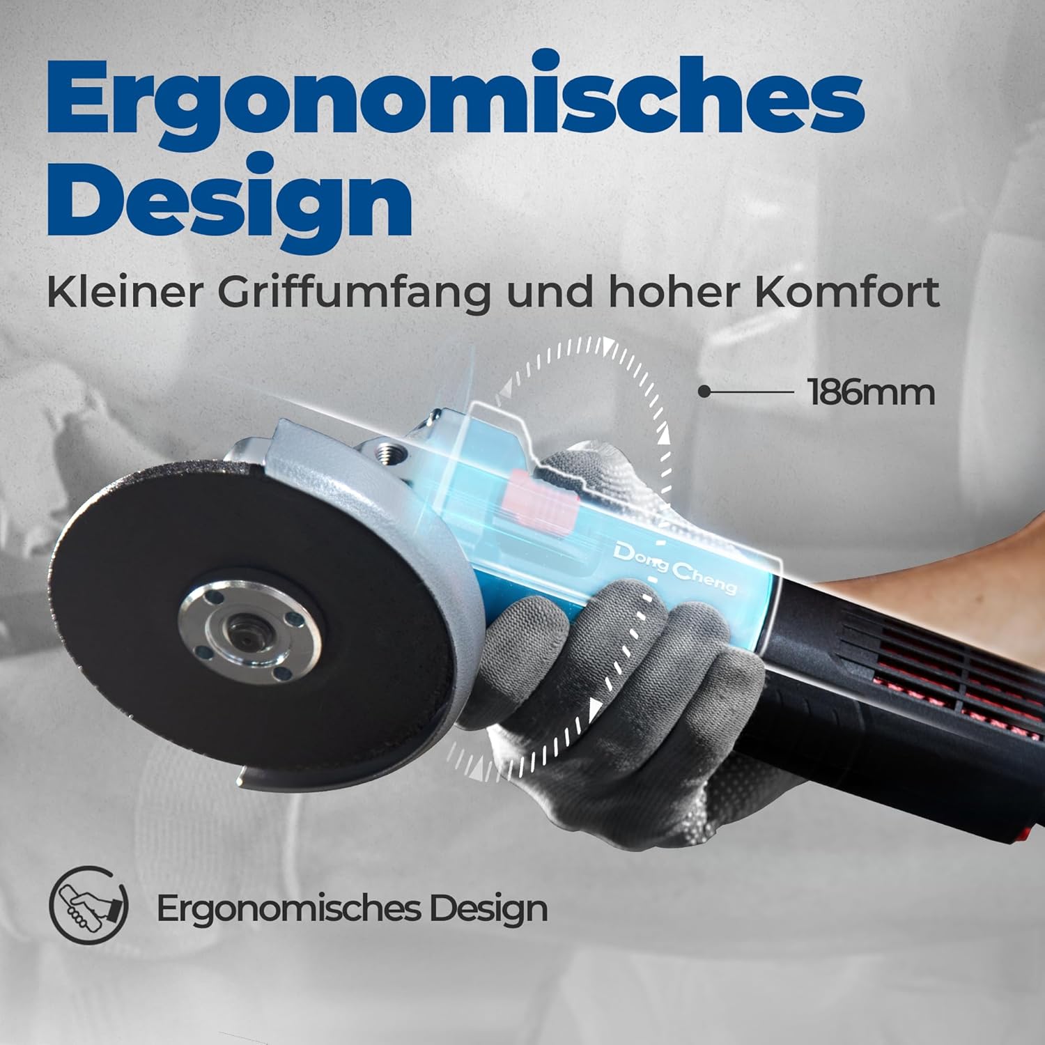 Thumbnail 6 de DongCheng Winkelschleifer 1100W, 125mm – kompakter Kraftpaket mit Schnellverschluss und umfangreichem Zubehör