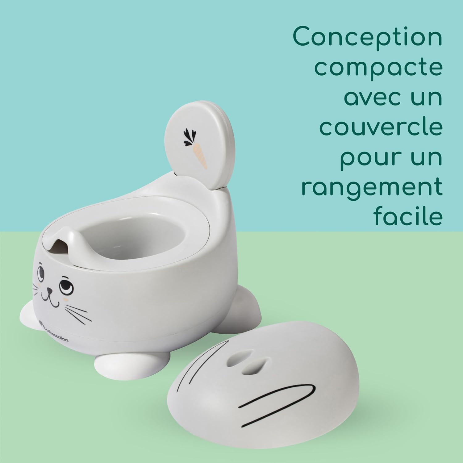 Detalle de Bebeconfort Pot Bébé Toilette Confort pour 12–36 mois, Lapin (max 20 kg) – Pot enfant ergonomique et antidérapant