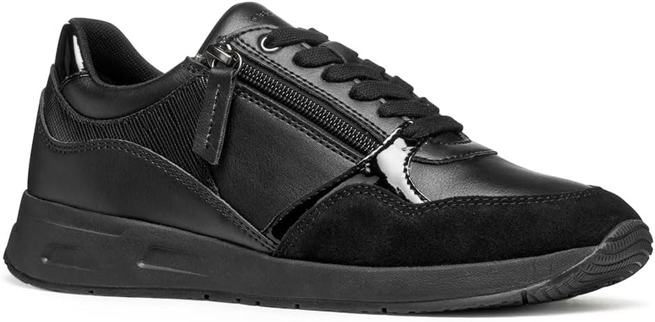 Thumbnail 2 de Geox D Bulmya BasketFemme : baskets à lacets avec fermeture éclair et semelle perforée