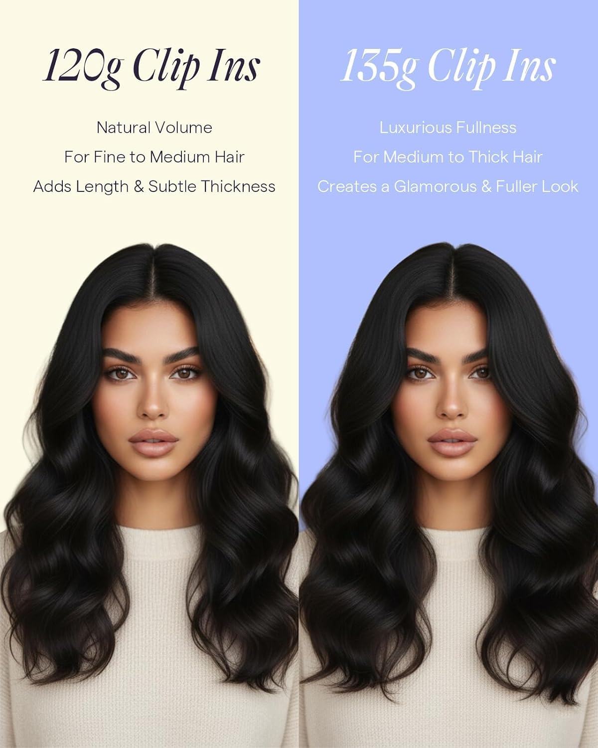 Detalle 2 de Full Shine Thick Clip-In Hair Extensions (Ash Blonde Highlight / Remy Human Hair), 24 Inch 7Pcs
