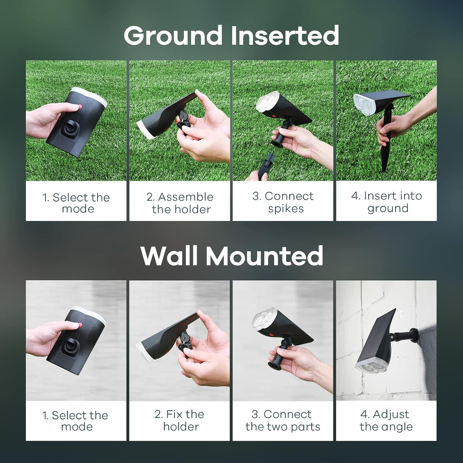 Thumbnail 6 de Linkind Solar Outdoor Motion Sensor Lights (IP65) 2-Pack, 6500K Cold White LED Pathway Security