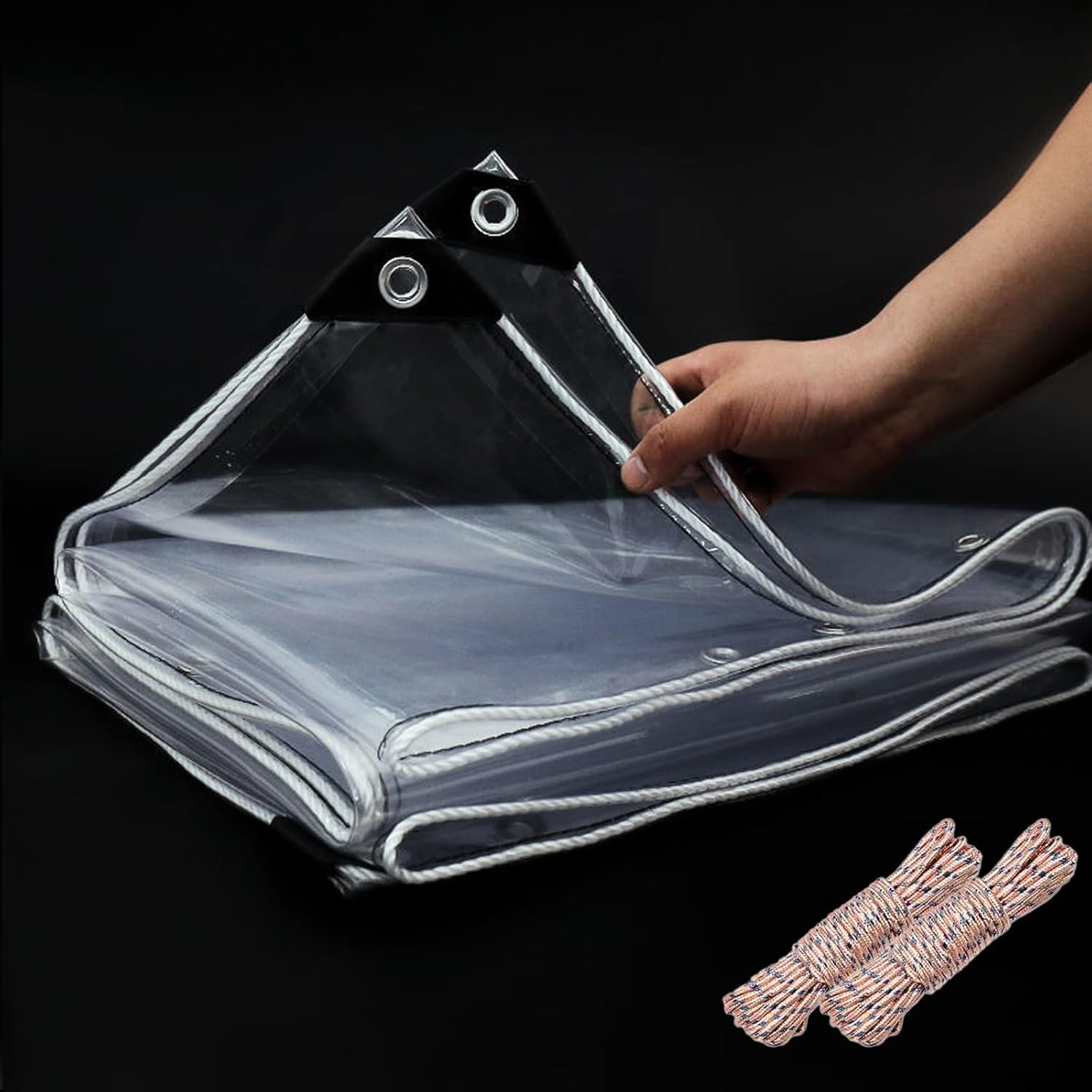 EASTARP 12'x12' 20 Mil Clear Vinyl Tarp