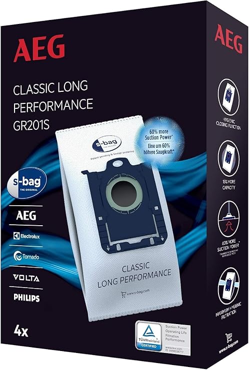 Detalle de AEG GR201S Bolsa S-Bag Classic Long Performance 💼 Papel y Sintético