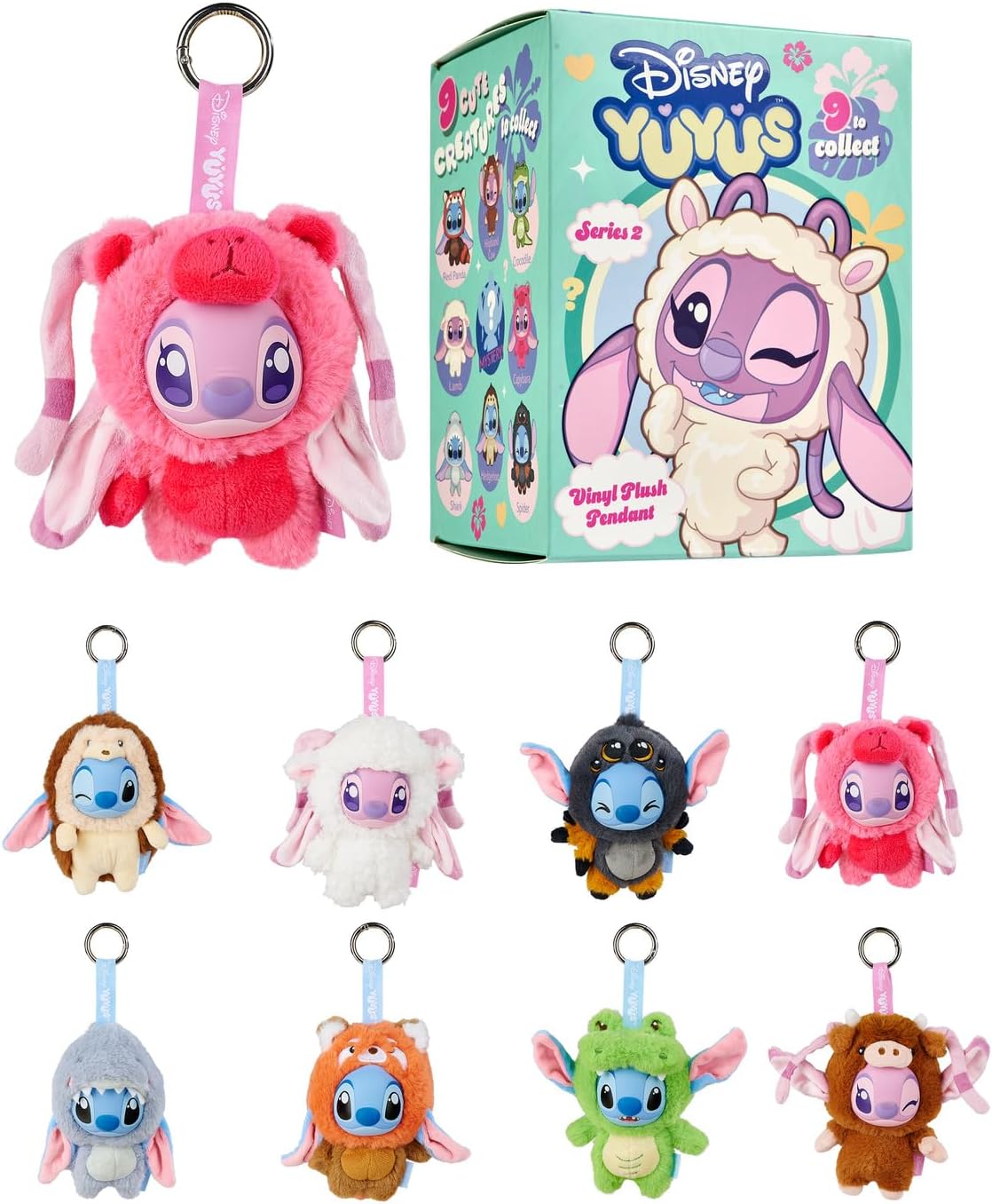 Detalle de Simba 6315870947 Disney YuYu Stitch & Angel Plush Blind Bag Clip, 12cm