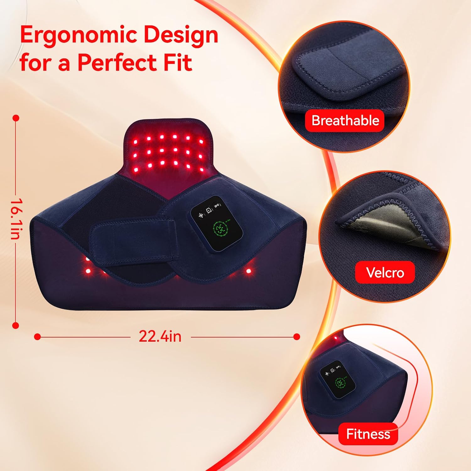 Thumbnail 6 de Red Light Therapy for Neck and Shoulders: Cordless 660nm & 850nm Wrap with 5000mAh Battery