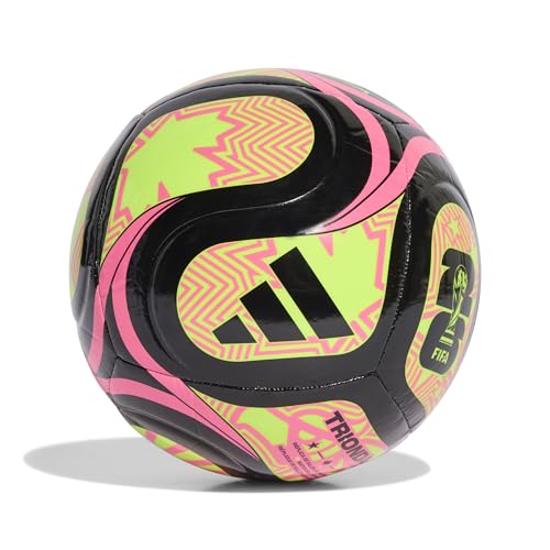 Thumbnail 1 de adidas World Cup Soccer Ball (Size 5) – Black/Lucid Lemon/Lucid Pink, FIFA-Approved
