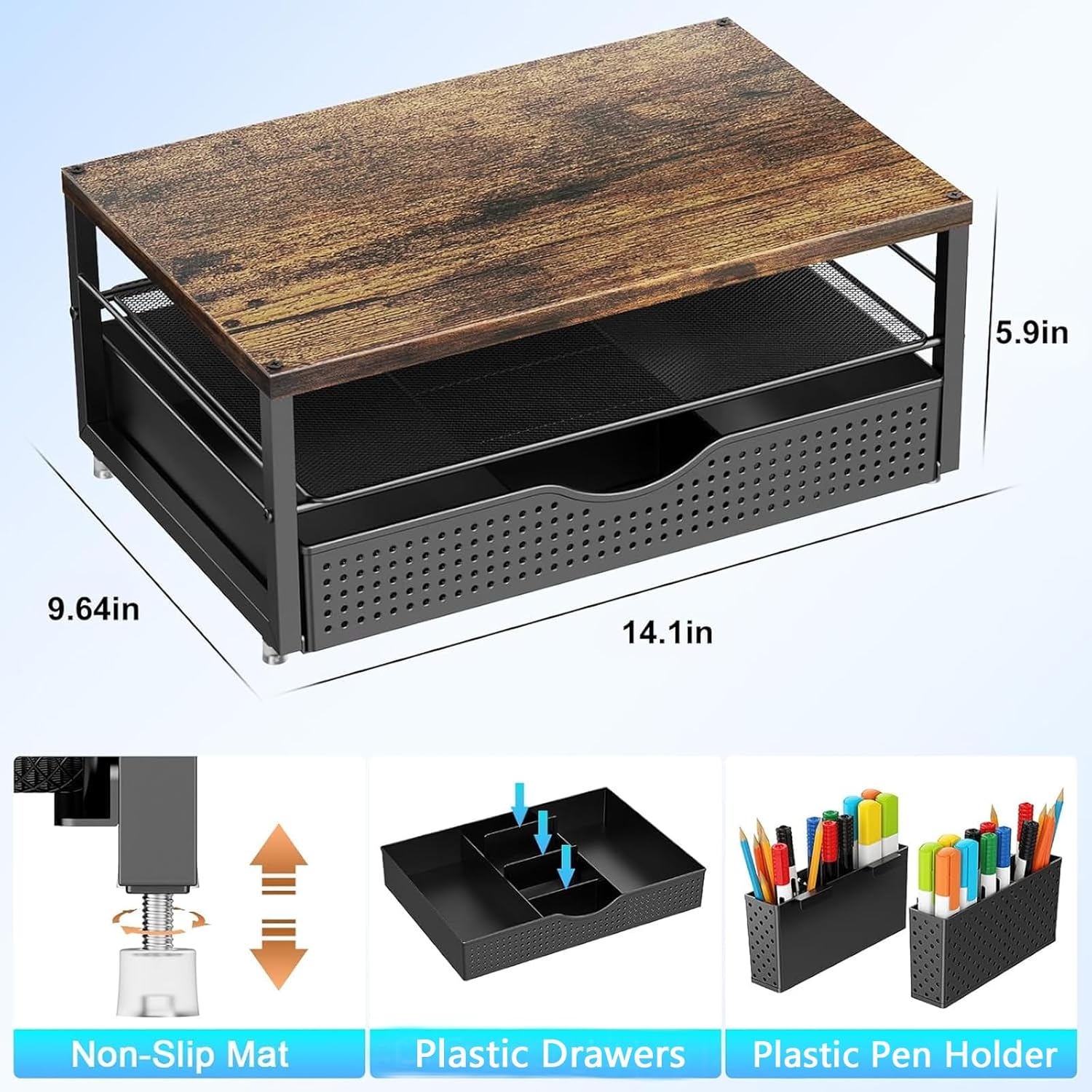 Thumbnail 3 de gianotter Wood Monitor Stand Riser 44 lb