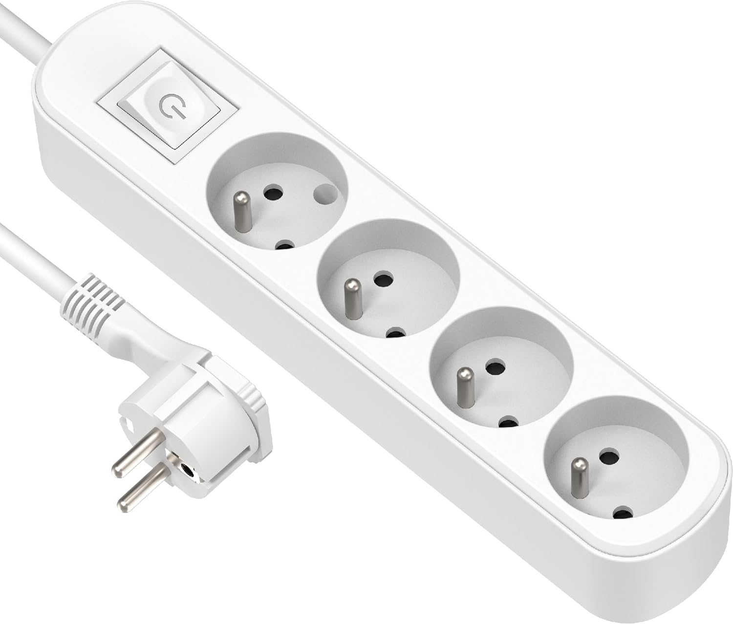 Detalle de Electraline 32041 Bloc 4 prises avec interrupteur