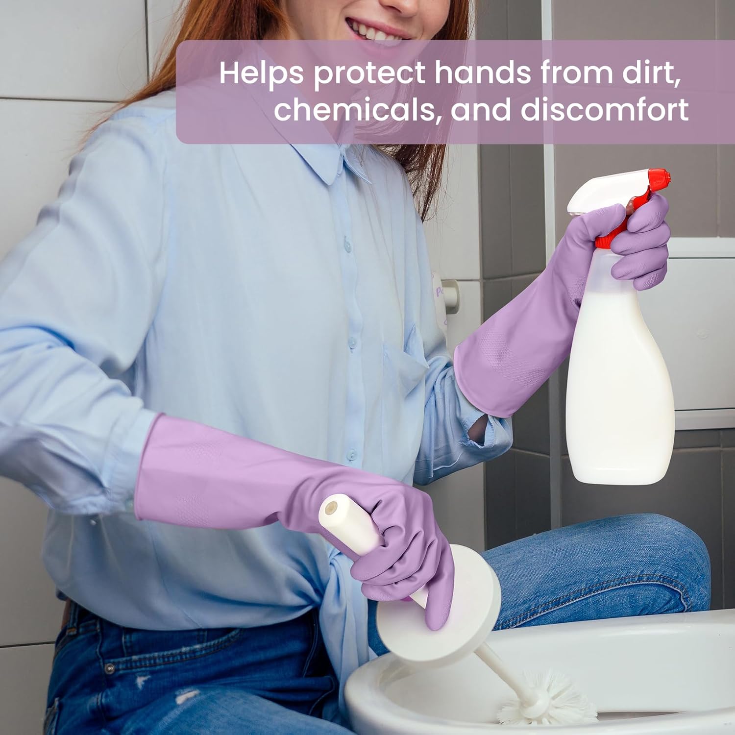 Detalle 2 de Rubber Cleaning Gloves 4 Pairs