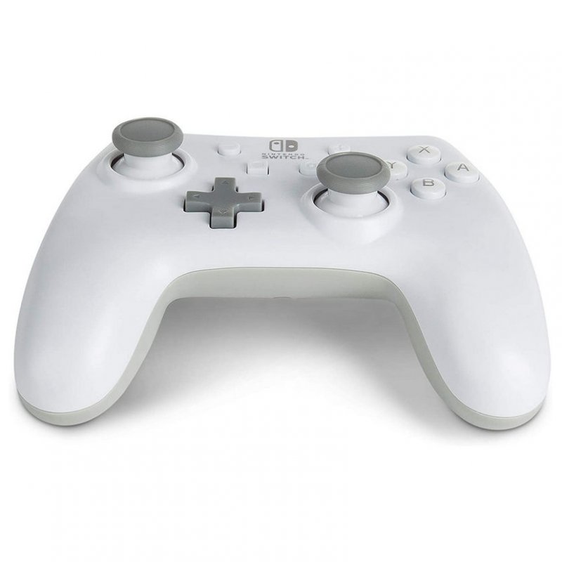 Detalle de Power A Mando con Cable Blanco Mate para Nintendo Switch – licencia oficial