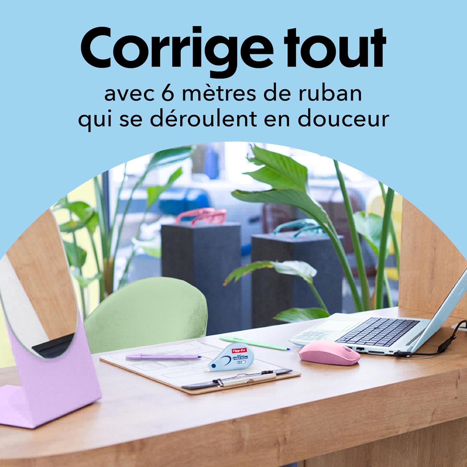 Thumbnail 3 de Tipp-Ex Mini Pocket Mouse – Rubans correcteurs pastel (6 m, 5 couleurs pastel + 1 transparent) – pack de 6 par BIC