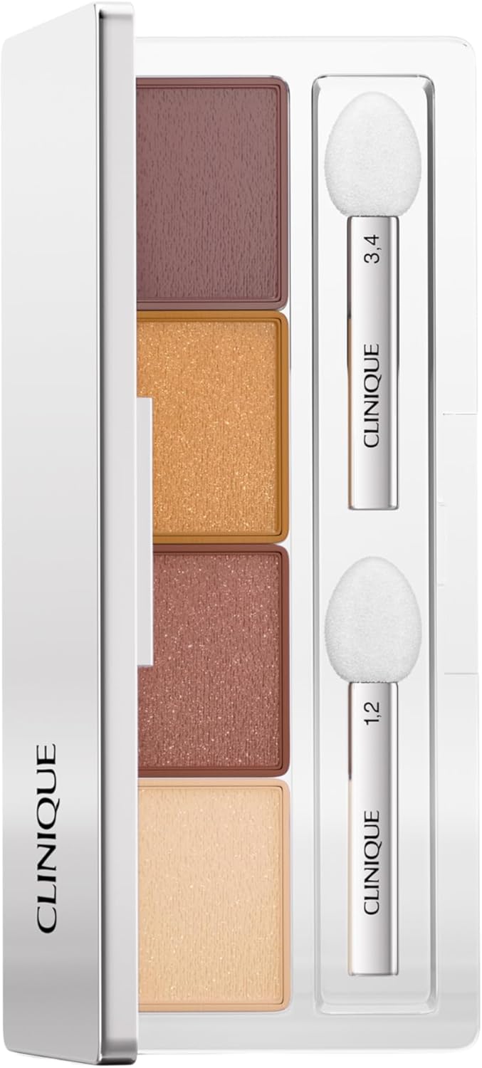 Detalle de Clinique All About Shadow Eye Shadow Quad: ombretto in quattro tonalità, lunga tenuta e anti-sbavature