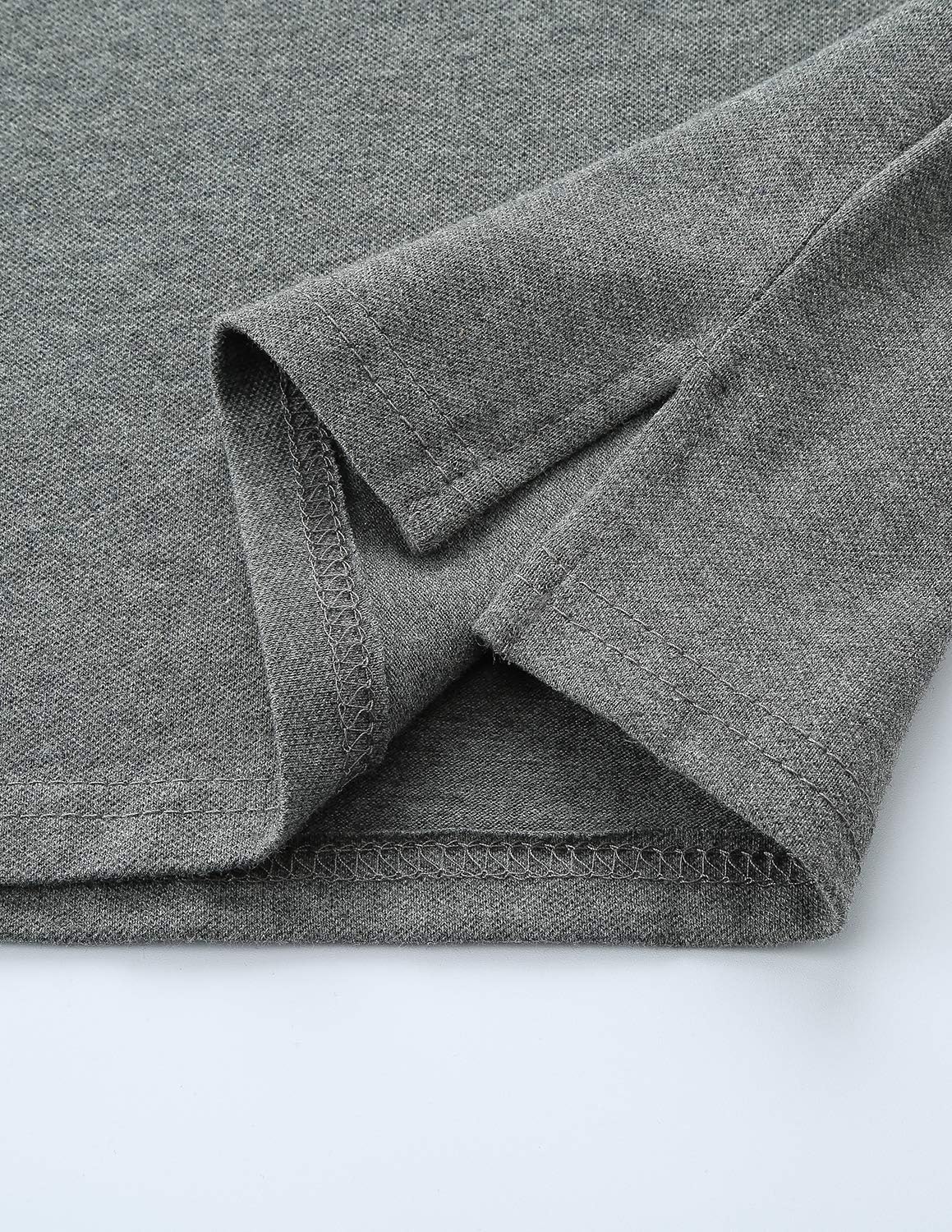 Detalle de LIUPMWE Poloshirt Herren Kurzarm Golf mit Tasche – Baumwolle, Kontrast-Ausschnitt