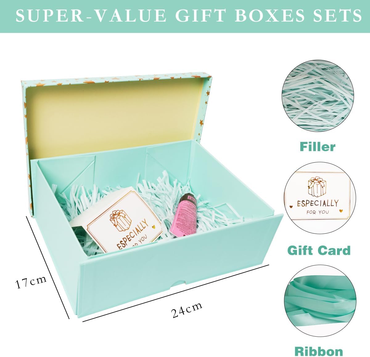 Detalle 2 de Large Star Magnetic Gift Box 24x17x8cm