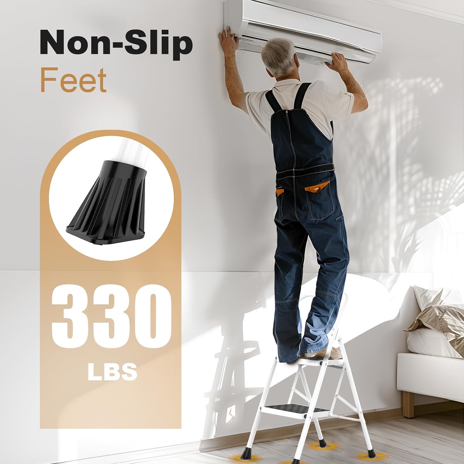 Thumbnail 3 de HBTower Folding Step Ladder, 2-Step