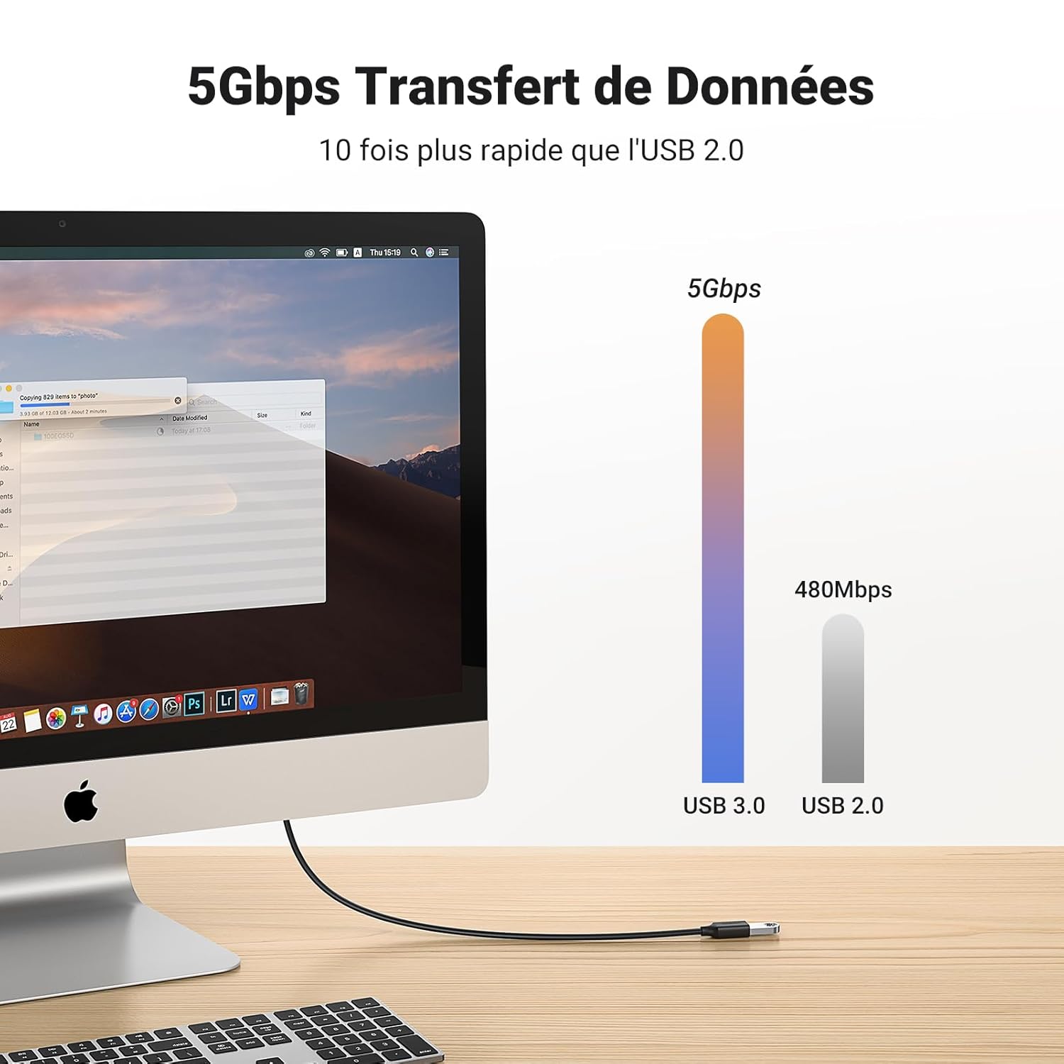 Thumbnail 1 de UGREEN Câble Rallonge USB 3.0 2M 🔌