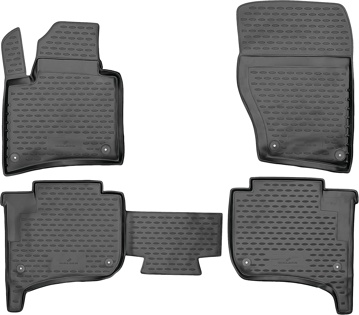 Tapis de sol sur mesure Walser XTR en caoutchouc (TPE) pour VW Touareg II 2010-2018
