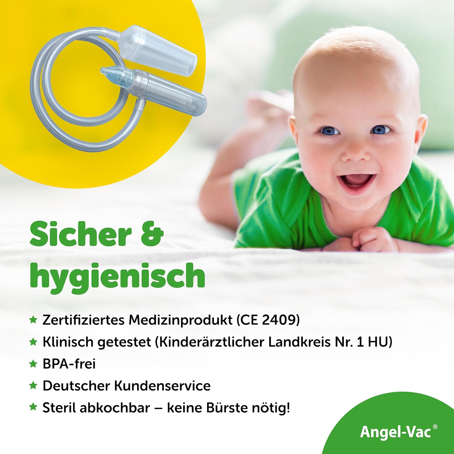 Thumbnail 2 de Angel-Vac® Nasensauger Baby für Standard-Staubsauger – sanfter Baby-Nasenreiniger ab 0 Jahren