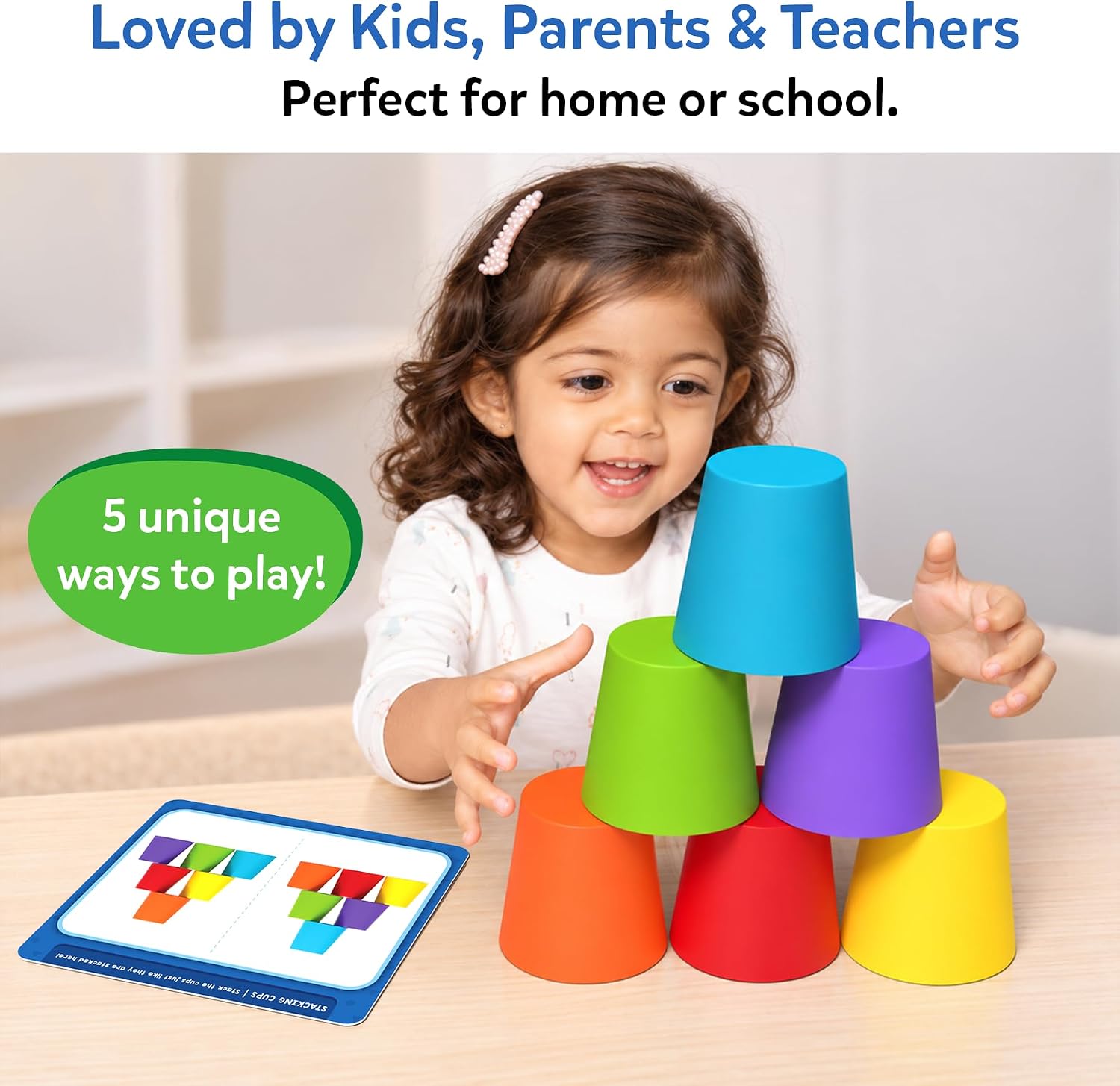 Detalle de Skillmatics Silicone Rainbow Sorting Game for Counting, Matching & Fine Motor Play